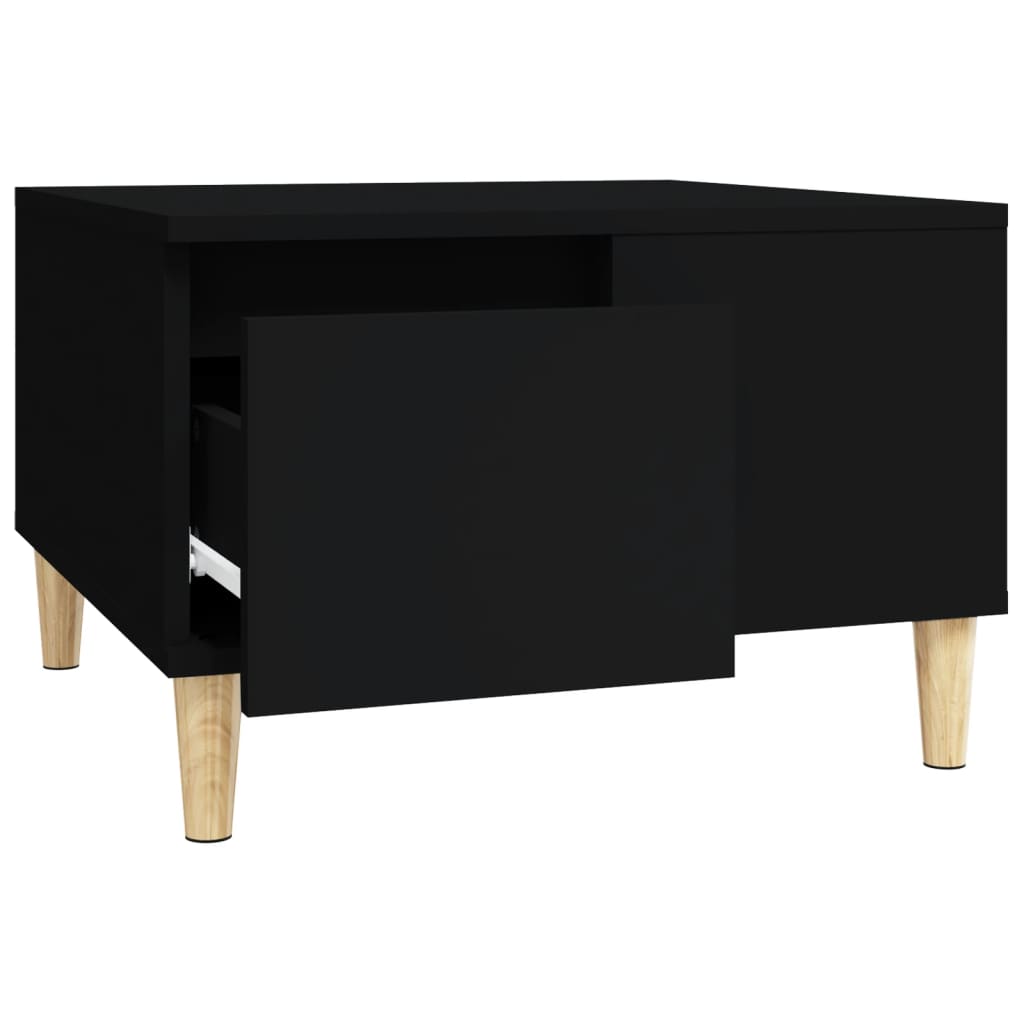 Table basse noir 55x55x36,5 cm bois d'ingénierie - XIOS
