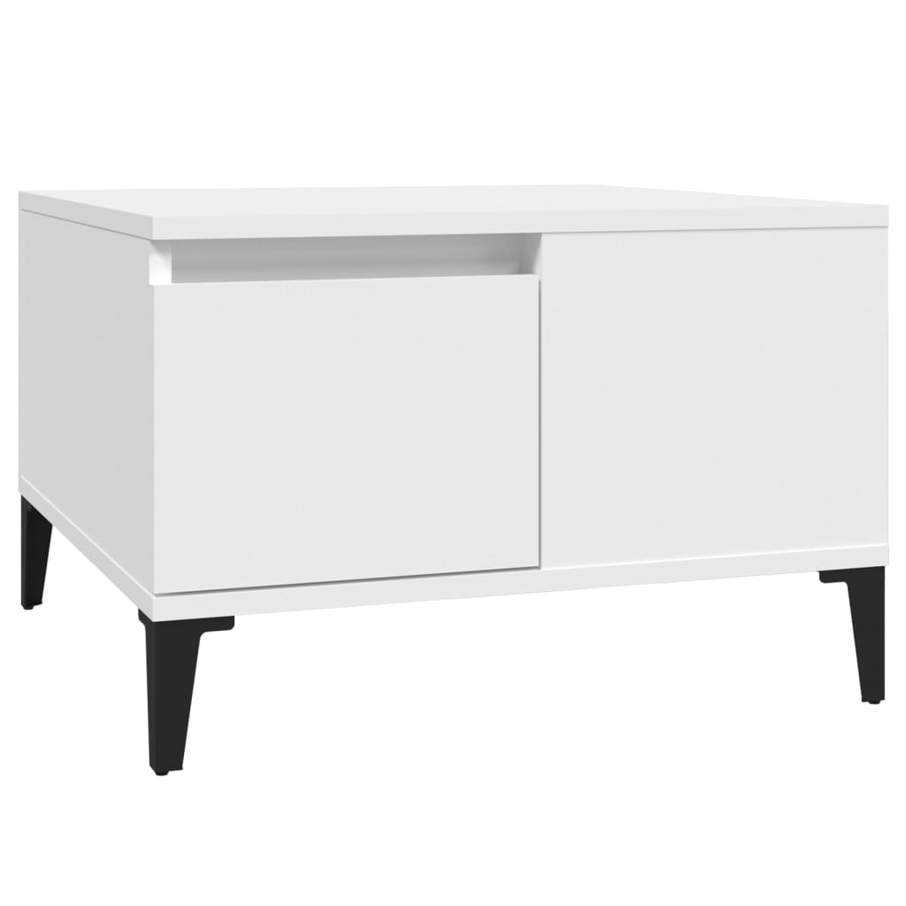 Table basse blanc 55x55x36,5 cm bois d'ingénierie - XIOS