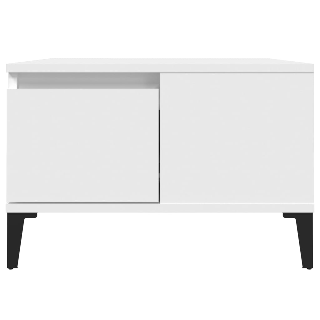 Table basse blanc 55x55x36,5 cm bois d'ingénierie - XIOS