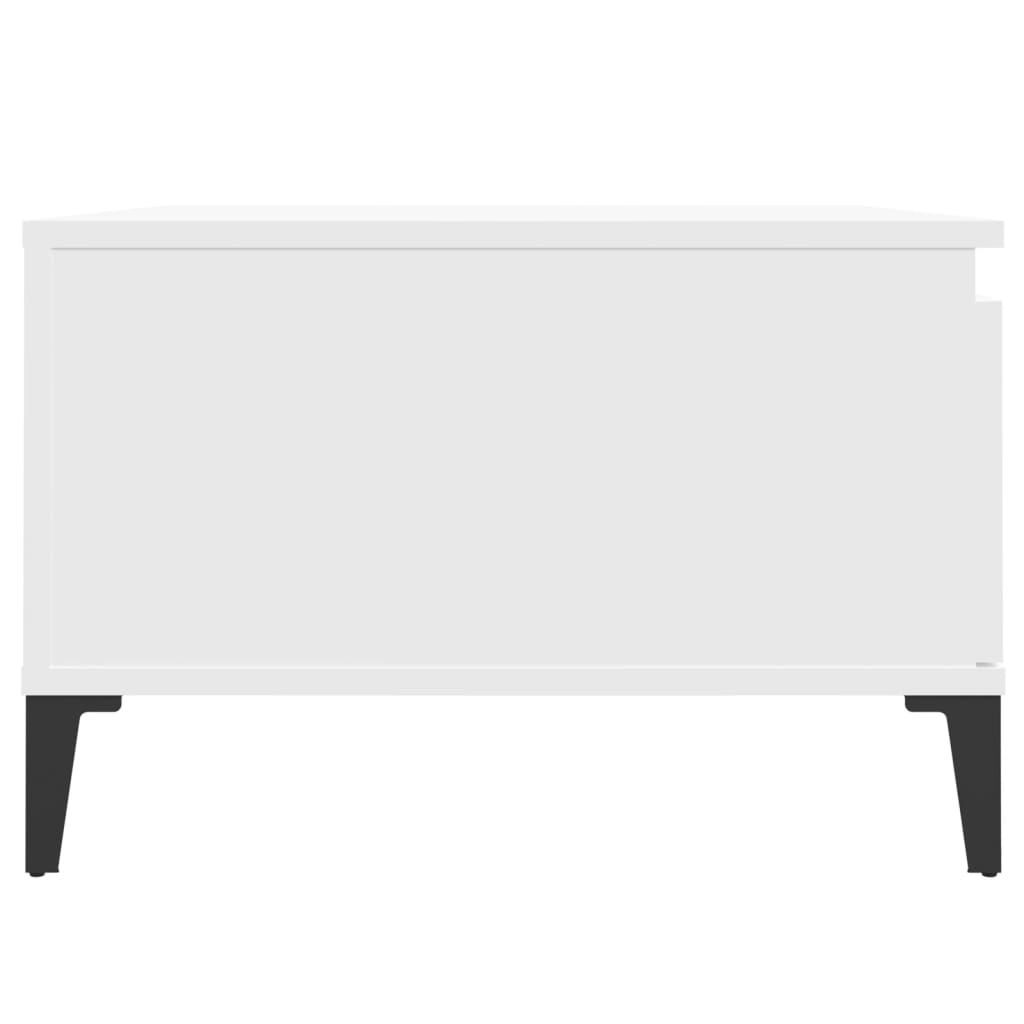 Table basse blanc 55x55x36,5 cm bois d'ingénierie - XIOS