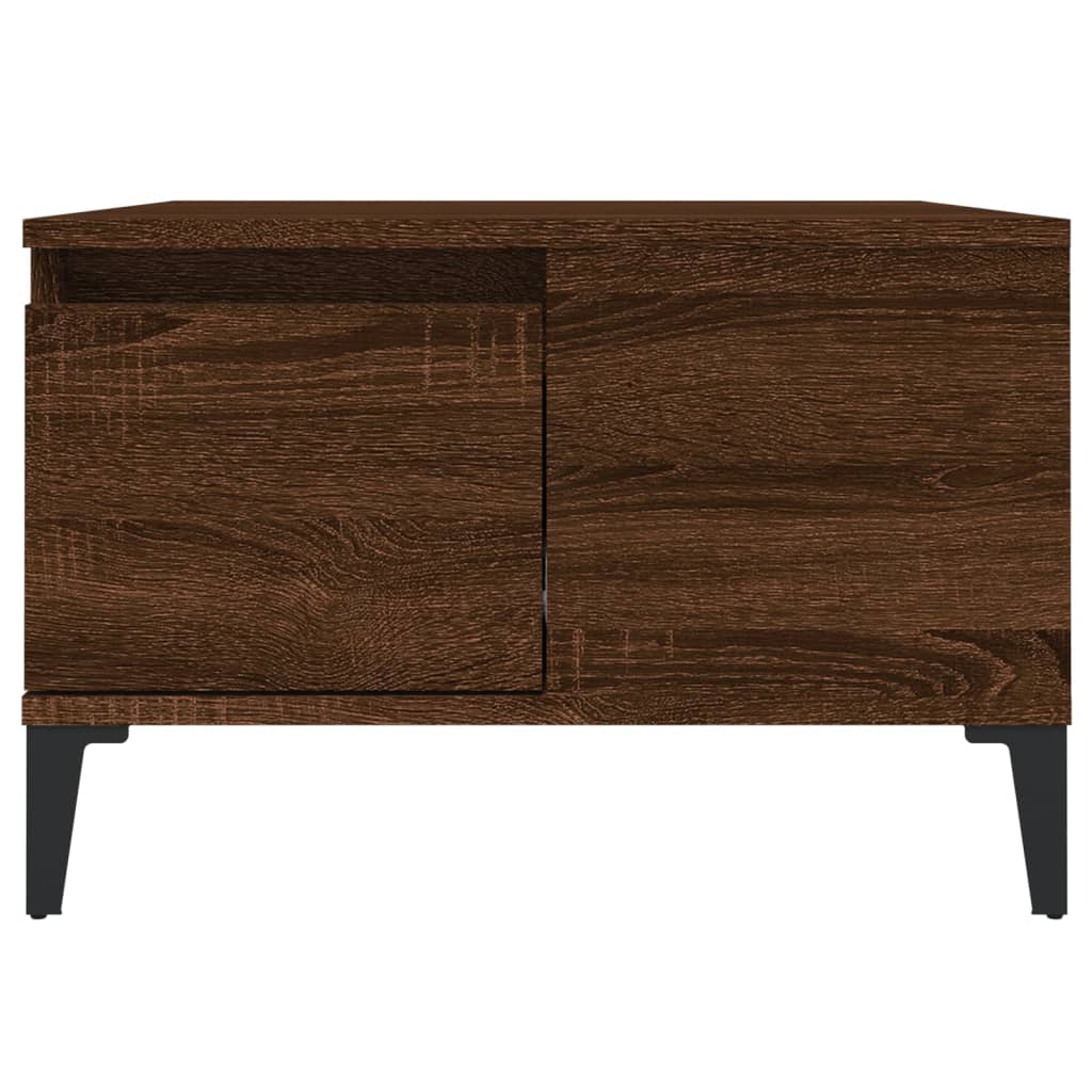Table basse chêne marron 55x55x36,5 cm bois d'ingénierie - XIOS
