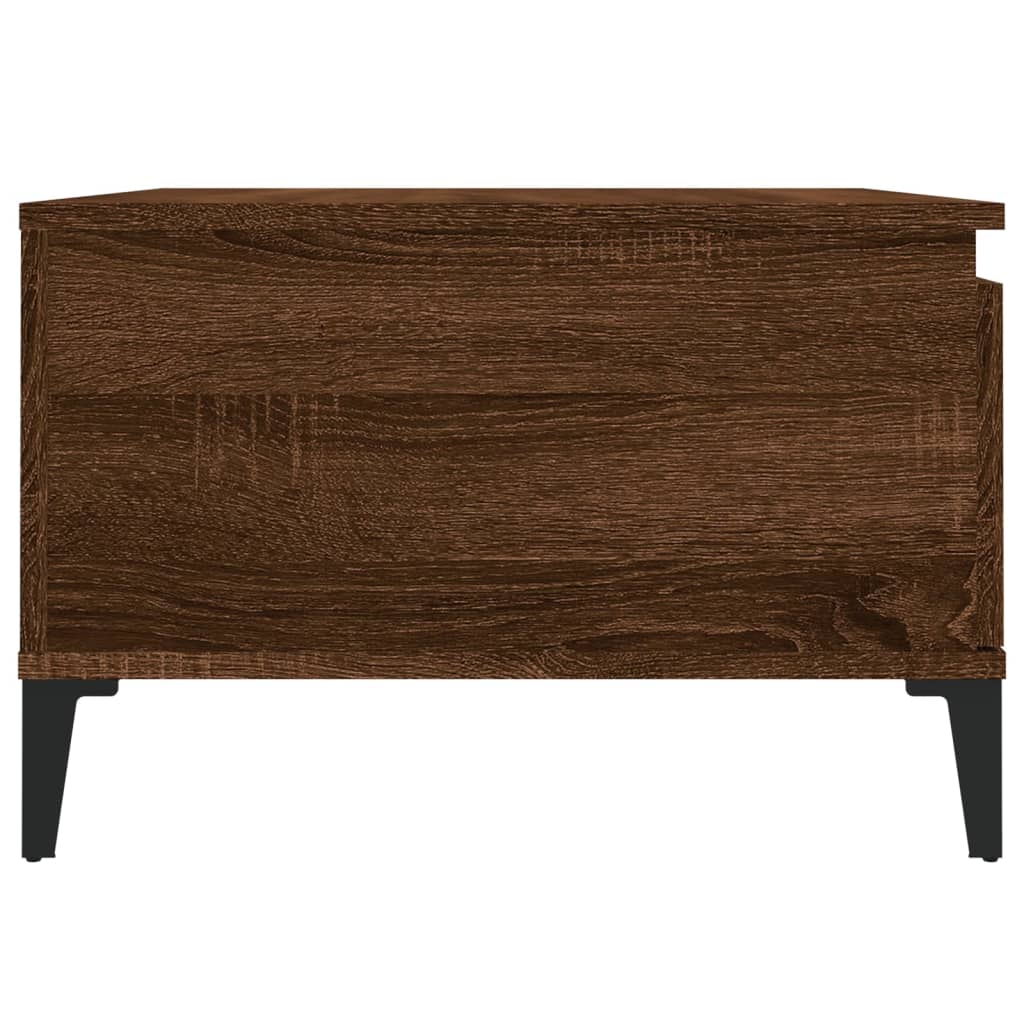 Table basse chêne marron 55x55x36,5 cm bois d'ingénierie - XIOS