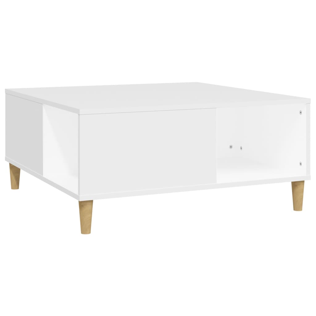 Table basse blanc 80x80x36,5 cm bois d'ingénierie - XIOS