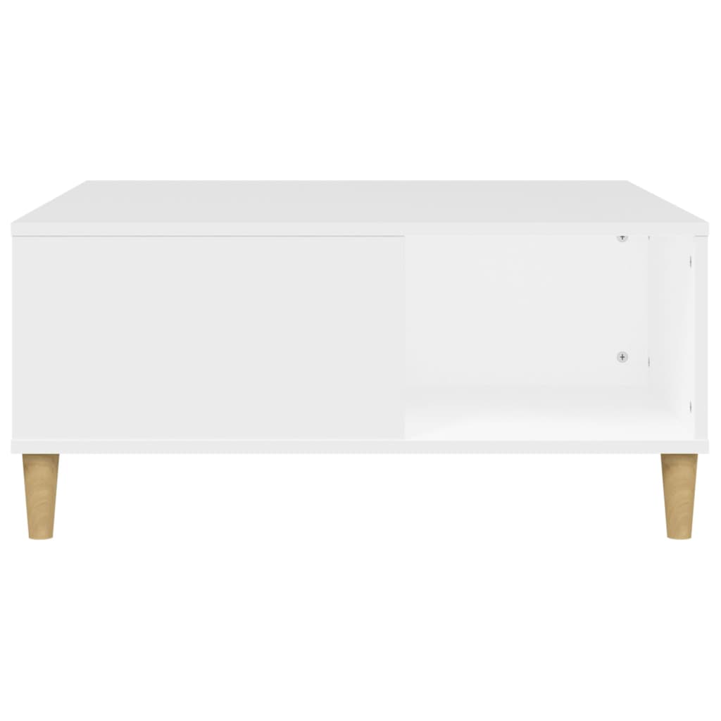 Table basse blanc 80x80x36,5 cm bois d'ingénierie - XIOS