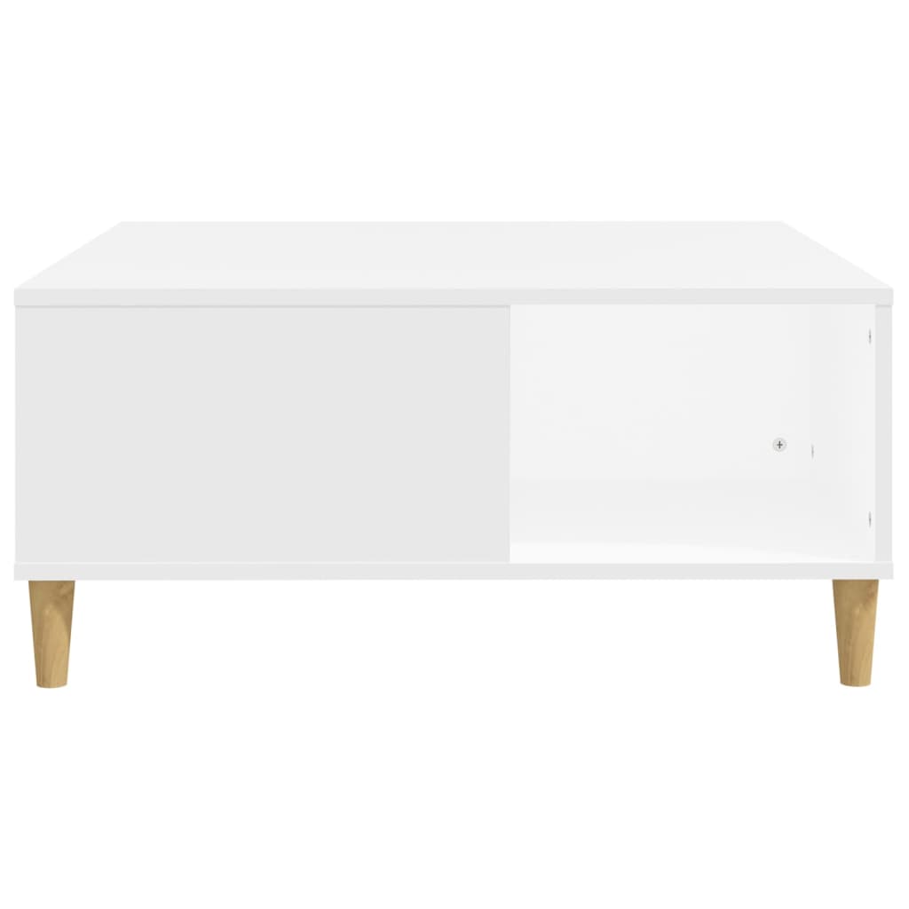 Table basse blanc 80x80x36,5 cm bois d'ingénierie - XIOS