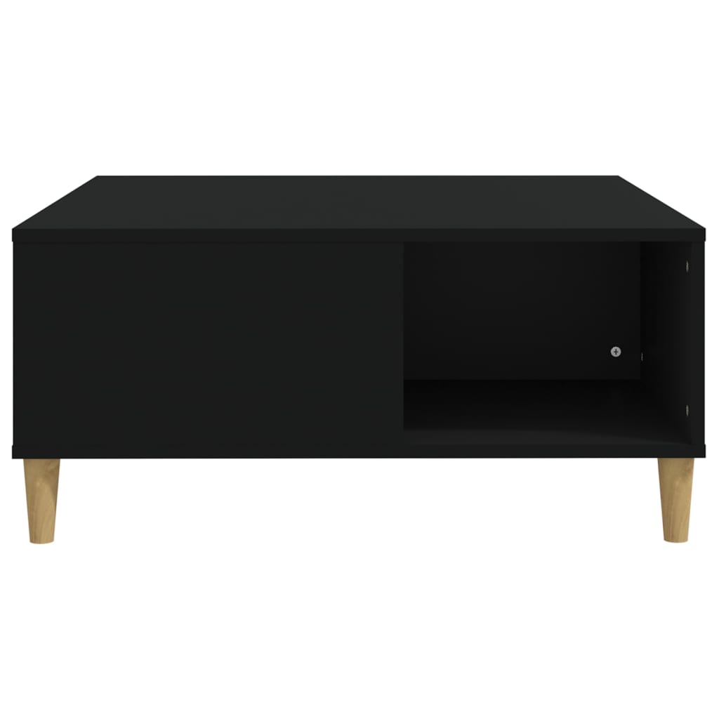 Table basse noir 80x80x36,5 cm bois d'ingénierie - XIOS