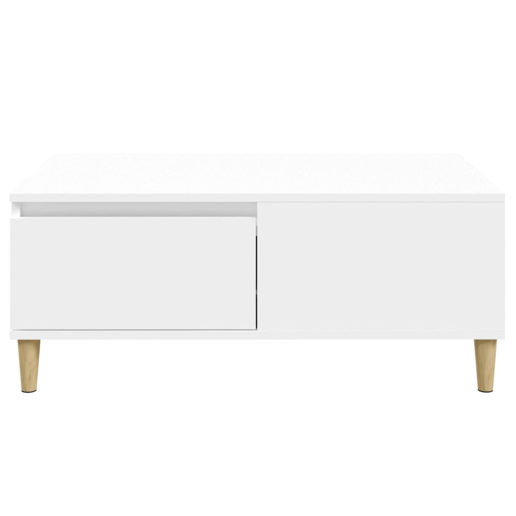 Table basse Blanc 90x50x36,5 cm Bois d'ingénierie - XIOS