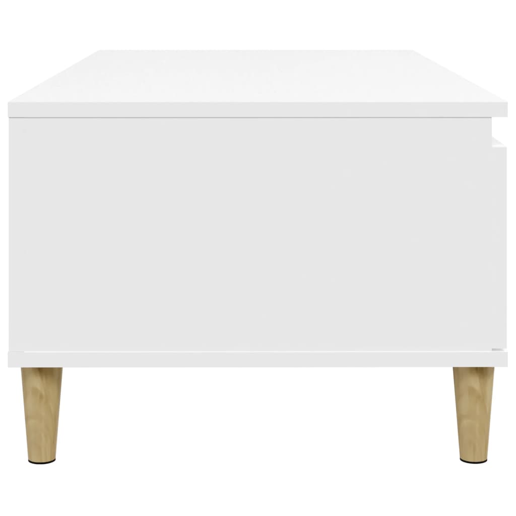 Table basse Blanc 90x50x36,5 cm Bois d'ingénierie - XIOS