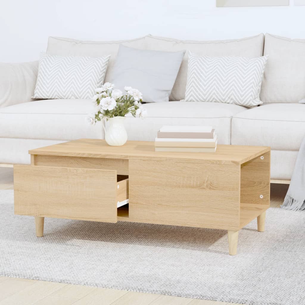 Table basse Chêne sonoma 90x50x36,5 cm Bois d'ingénierie - XIOS