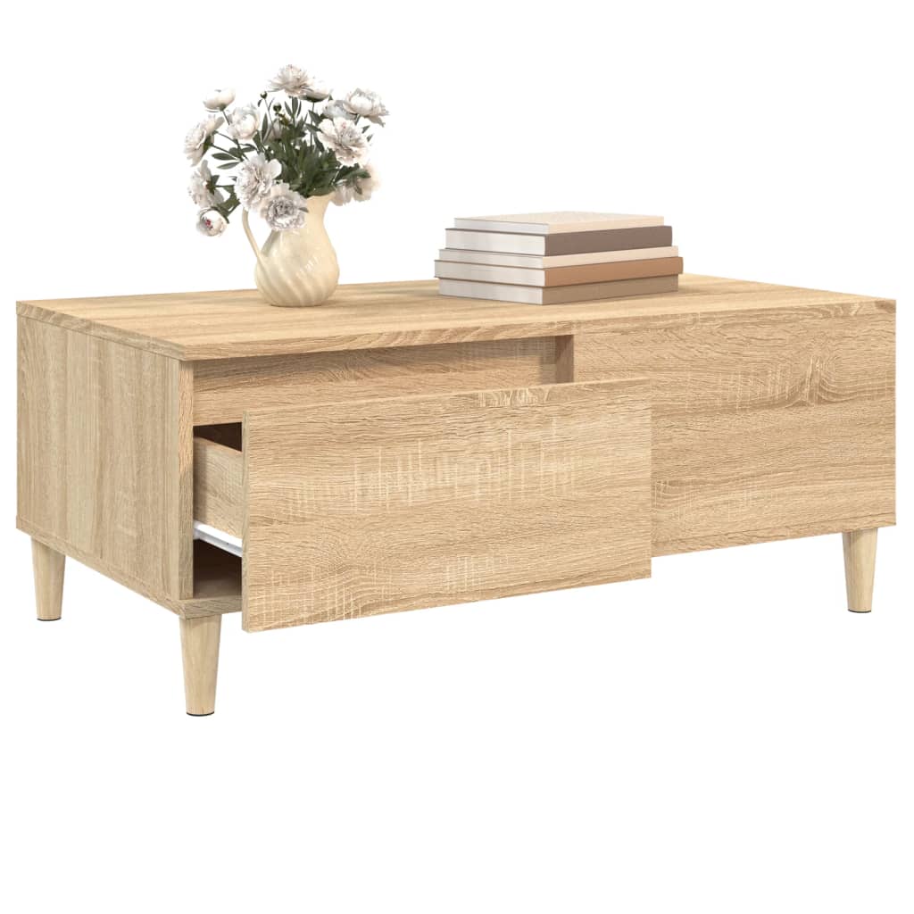 Table basse Chêne sonoma 90x50x36,5 cm Bois d'ingénierie - XIOS