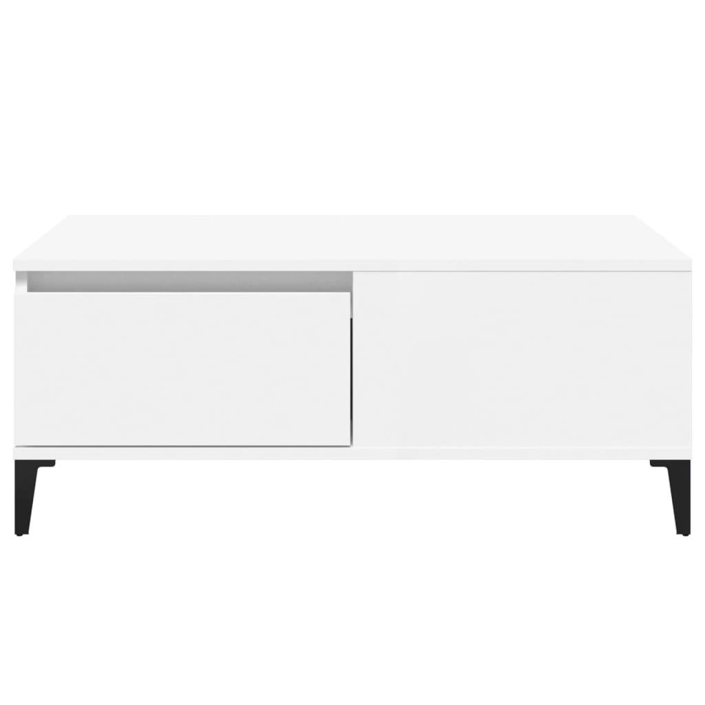 Table basse Blanc 90x50x36,5 cm Bois d'ingénierie - XIOS