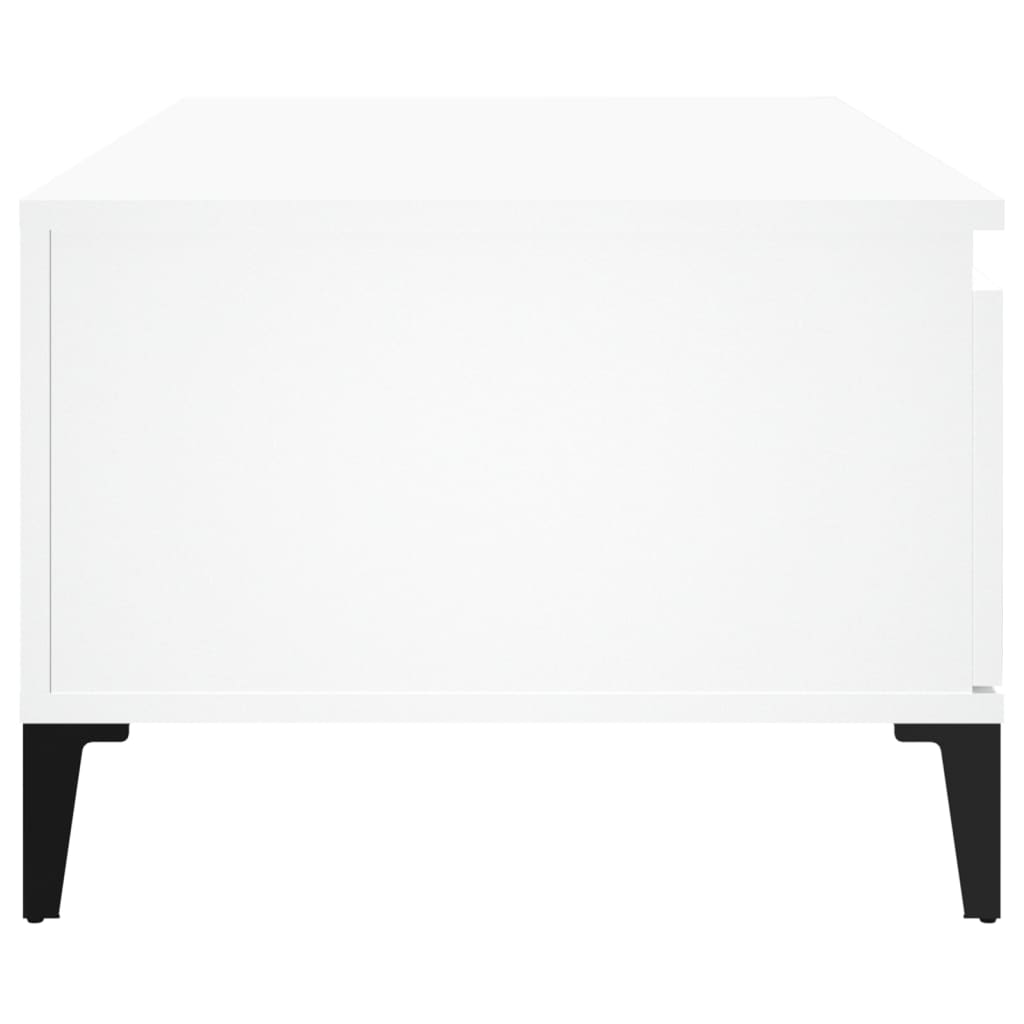 Table basse Blanc 90x50x36,5 cm Bois d'ingénierie - XIOS