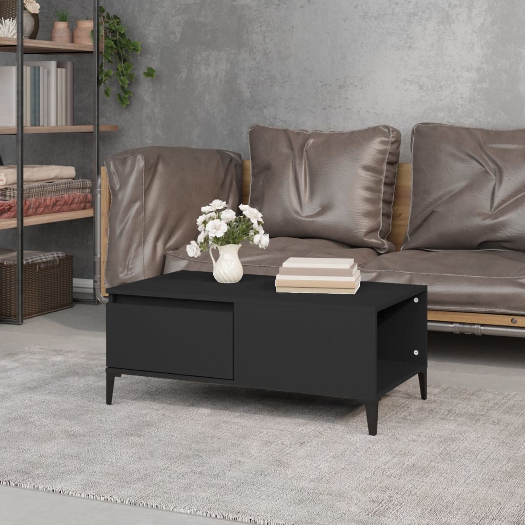 Table basse Noir 90x50x36,5 cm Bois d'ingénierie Tables basses vidaXL