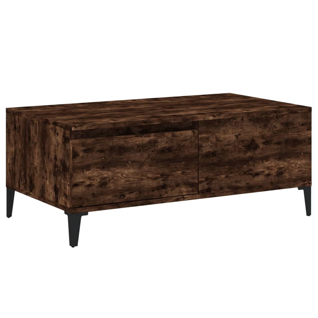 Table basse Chêne fumé 90x50x36,5 cm Bois d'ingénierie - XIOS