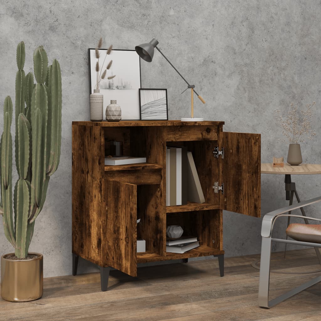 Buffet Chêne fumé 60x35x70 cm Bois d'ingénierie