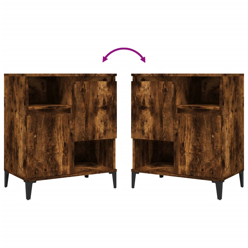 Buffet Chêne fumé 60x35x70 cm Bois d'ingénierie