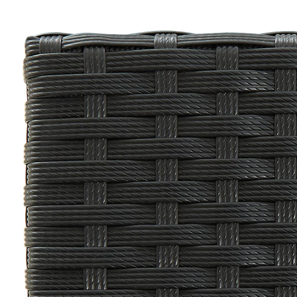 Tabourets de bar lot de 4 noir résine tressée - XIOS
