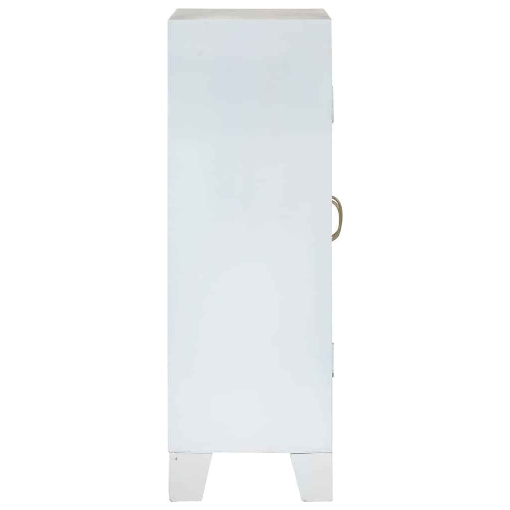 Buffet blanc 55x30x90 cm bois massif d'acacia - XIOS