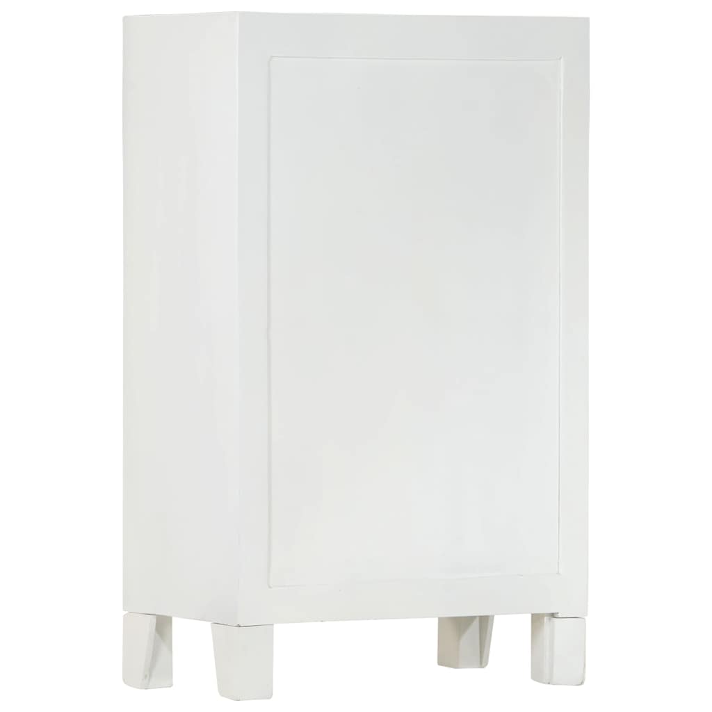 Buffet blanc 55x30x90 cm bois massif d'acacia - XIOS