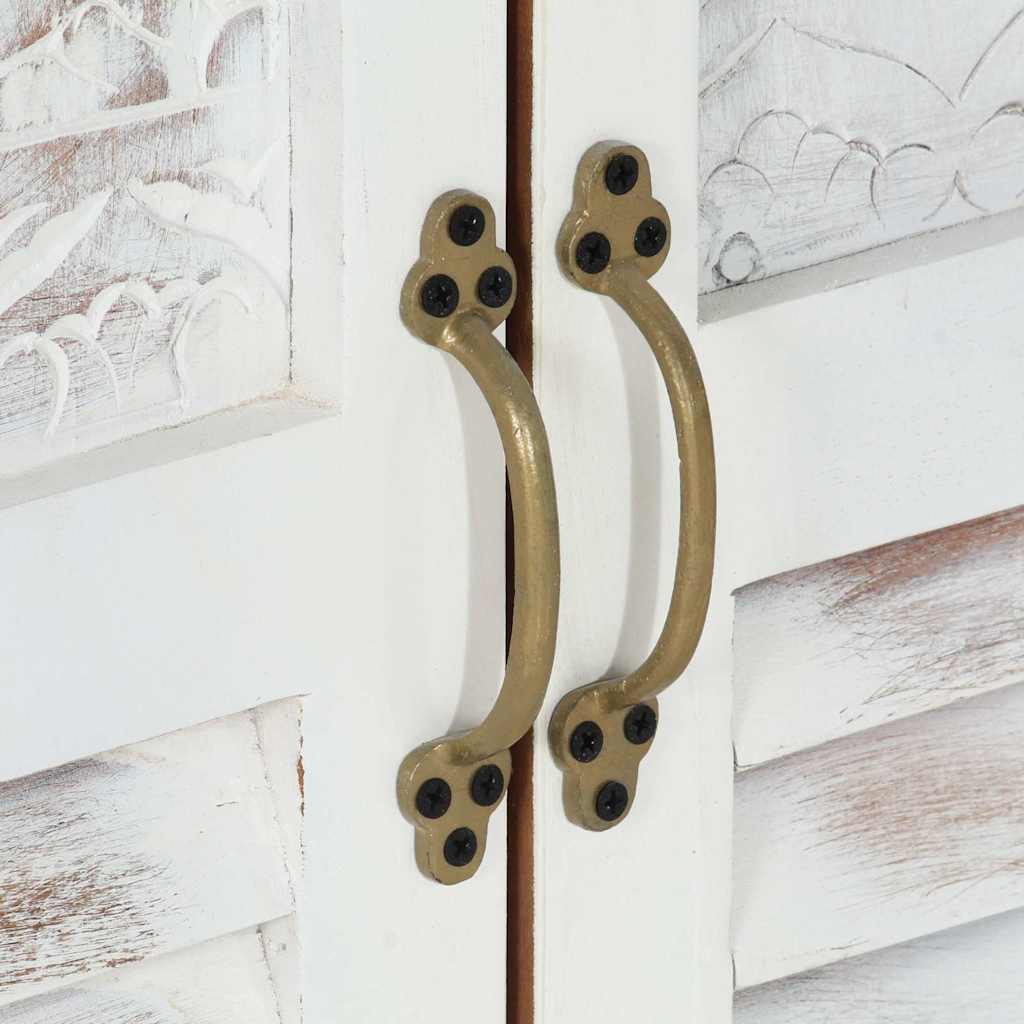 Buffet blanc 55x30x90 cm bois massif d'acacia - XIOS