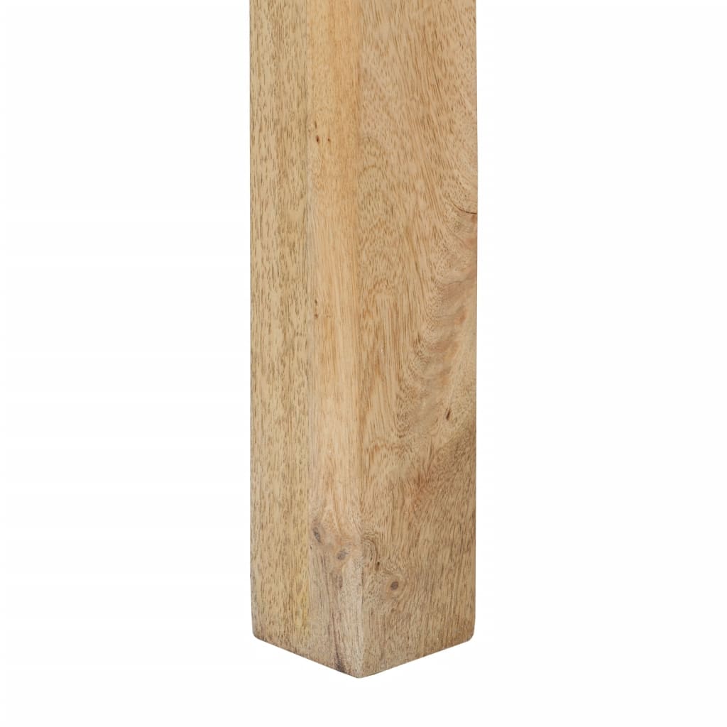 Table console 110x30x75 cm bois de manguier massif blanchi