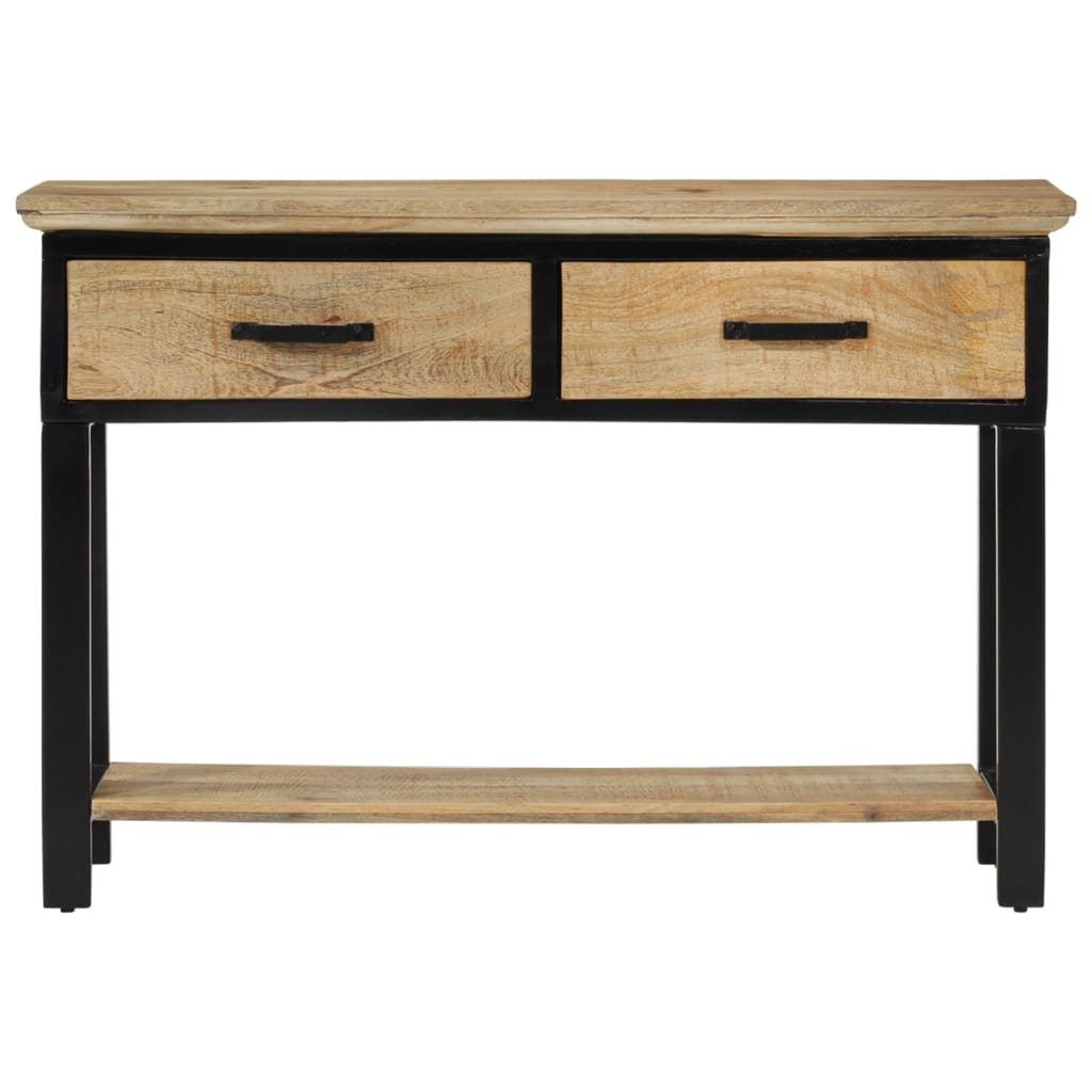 Table console 110x30x75 cm bois de manguier massif brut - XIOS