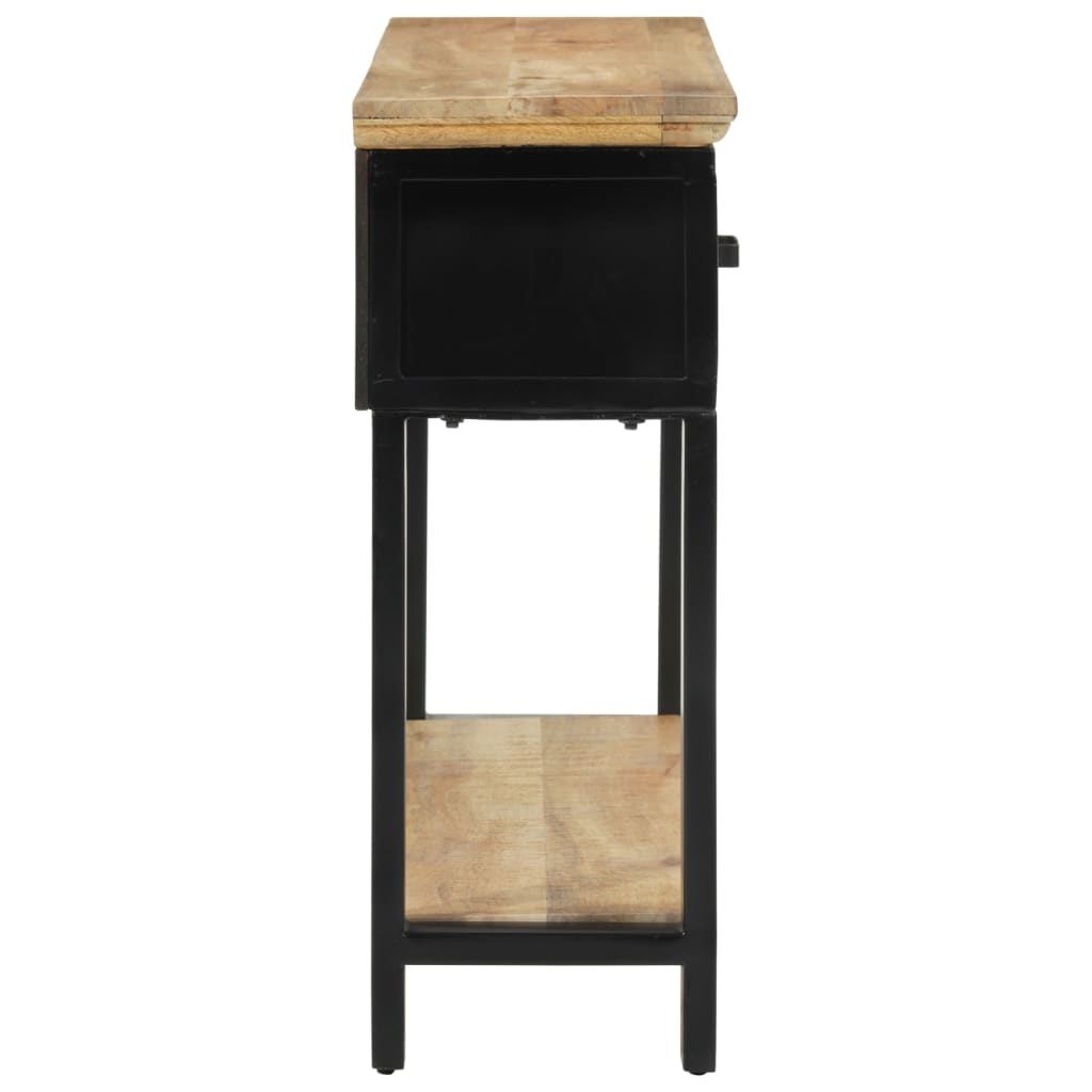 Table console 110x30x75 cm bois de manguier massif brut - XIOS
