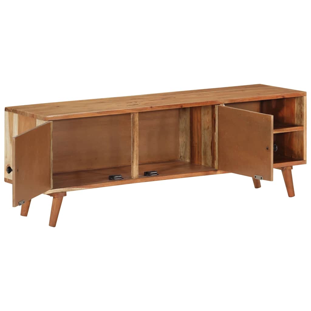 Meuble TV 112x30x40 cm bois d'acacia massif - XIOS