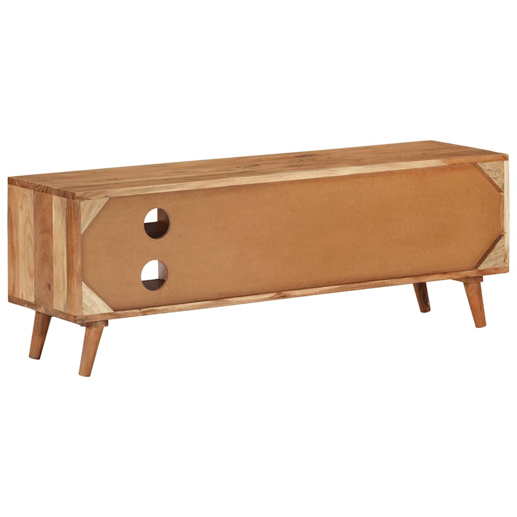 Meuble TV 112x30x40 cm bois d'acacia massif - XIOS