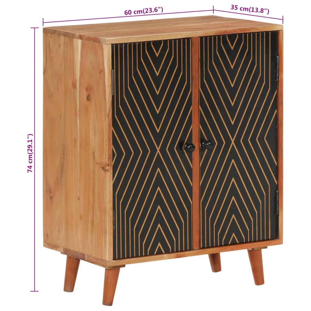 Buffet 60x35x74 cm bois massif d'acacia Buffets & bahuts vidaXL