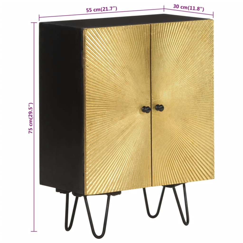 Buffet 55x30x75 cm bois massif de manguier