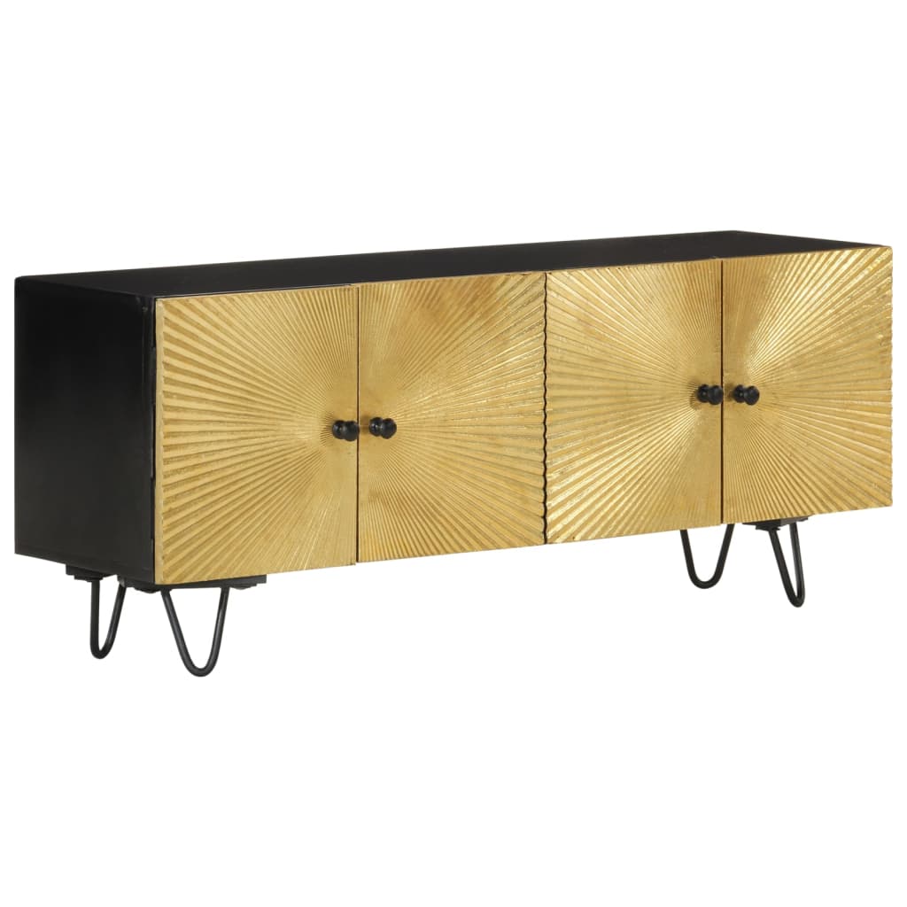 Meuble TV 110x30x45 cm bois massif de manguier - XIOS