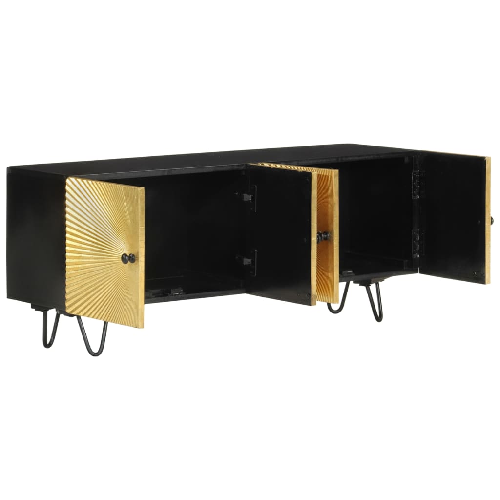 Meuble TV 110x30x45 cm bois massif de manguier - XIOS