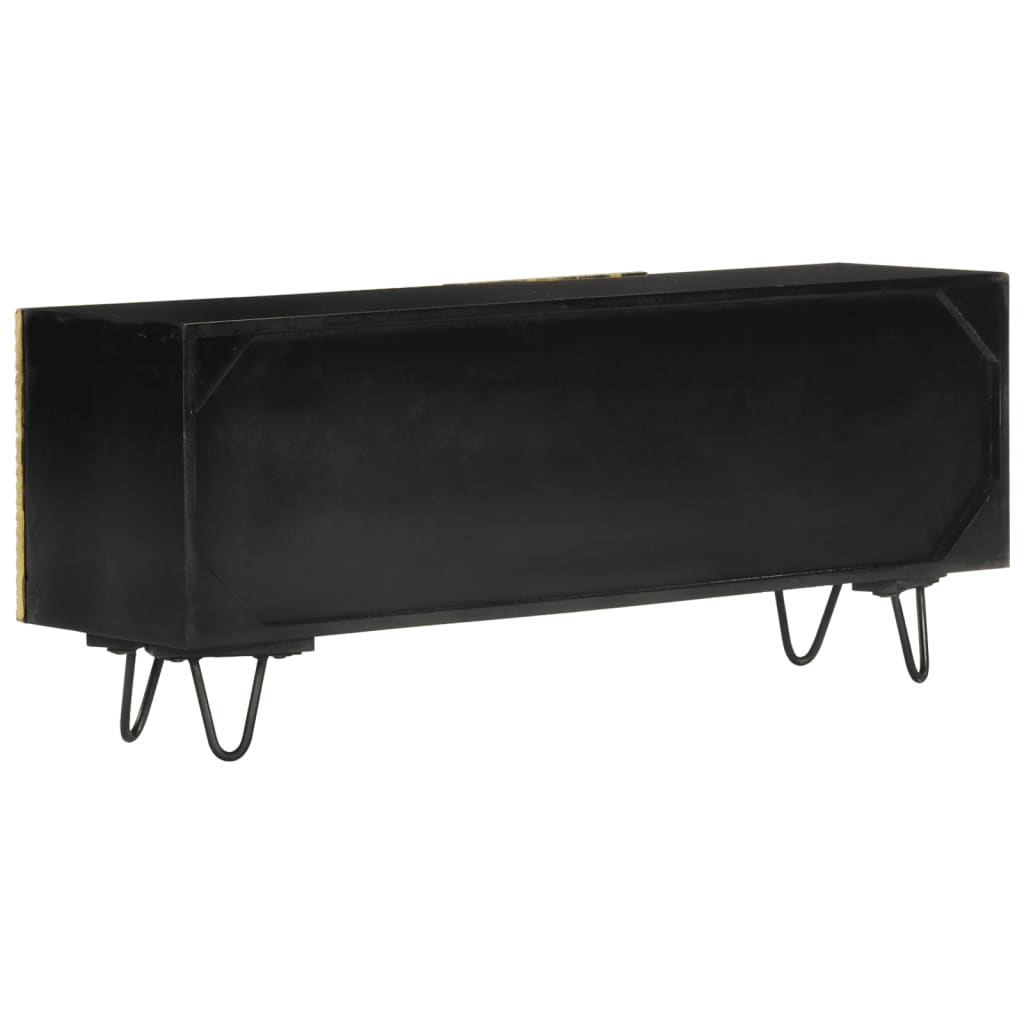Meuble TV 110x30x45 cm bois massif de manguier - XIOS