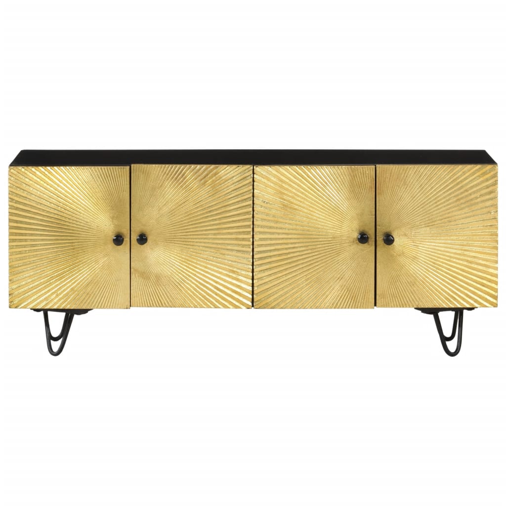 Meuble TV 110x30x45 cm bois massif de manguier - XIOS