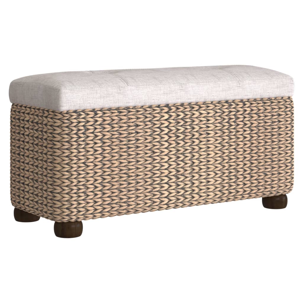 Bancs de rangement lot de 2 avec coussin gris 69 cm quenouille - XIOS