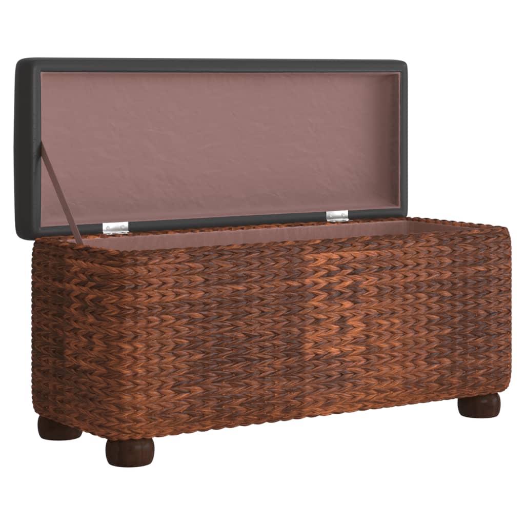Bancs de rangement lot de 2 et coussin marron 69 cm quenouille - XIOS