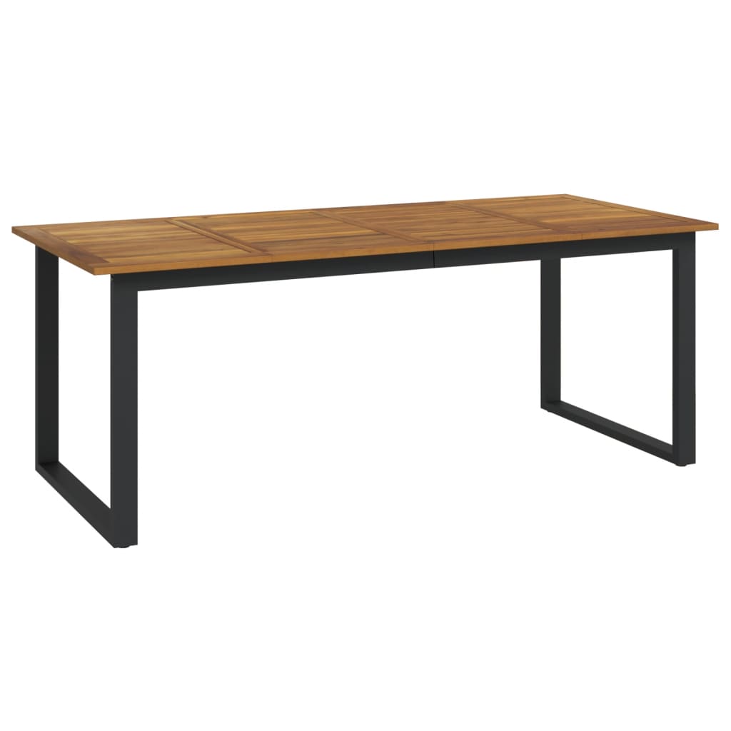 Table de jardin et pieds en forme de U 200x90x75 cm bois acacia Tables de jardin vidaXL