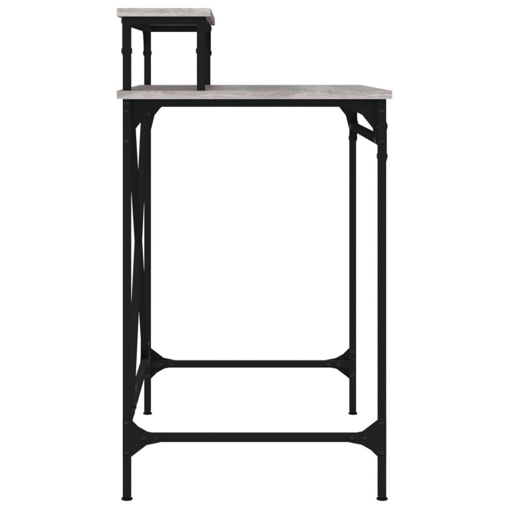 Bureau sonoma gris 80x50x90 cm bois d'ingénierie et fer - XIOS