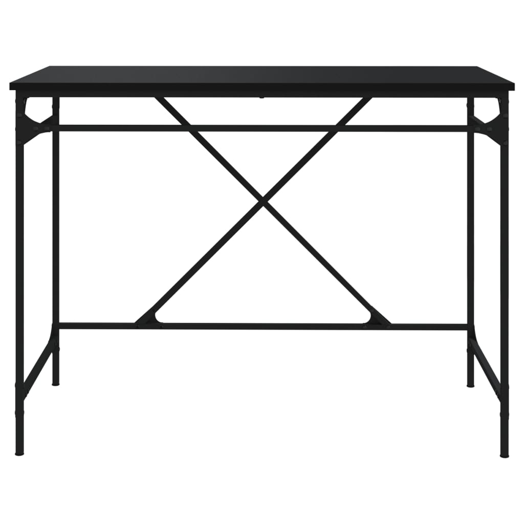 Bureau noir 100x50x75 cm bois d'ingénierie et fer - XIOS