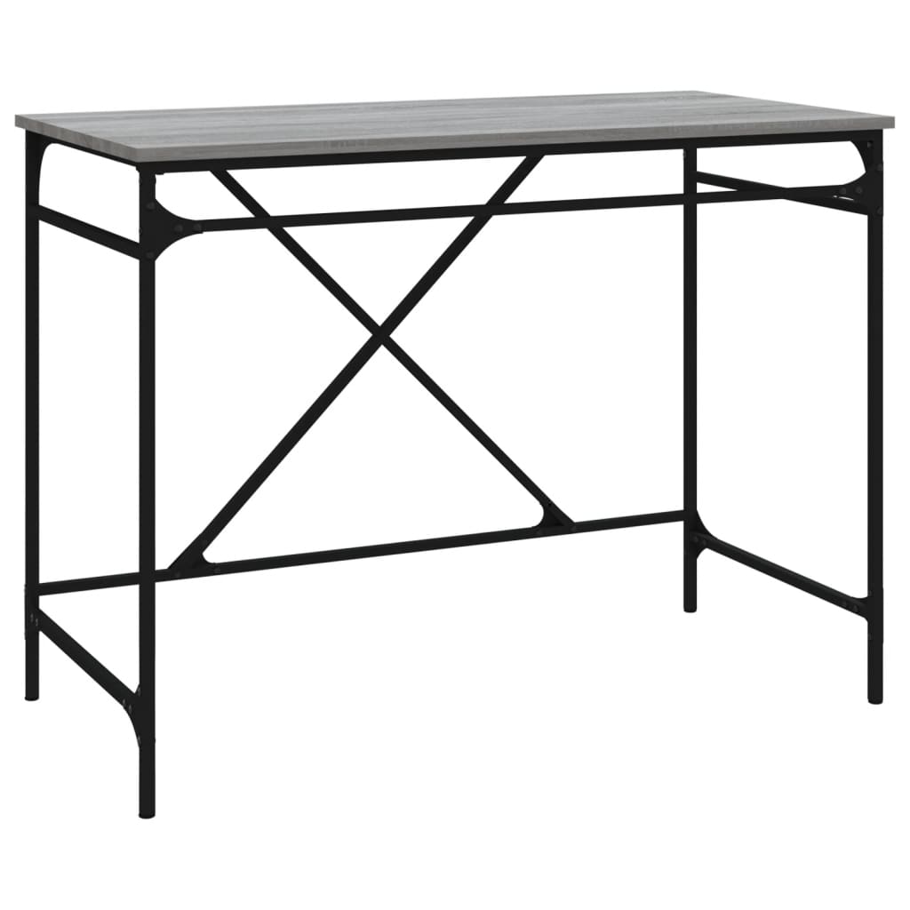 Bureau sonoma gris 100x50x75 cm bois d'ingénierie et fer Bureaux vidaXL