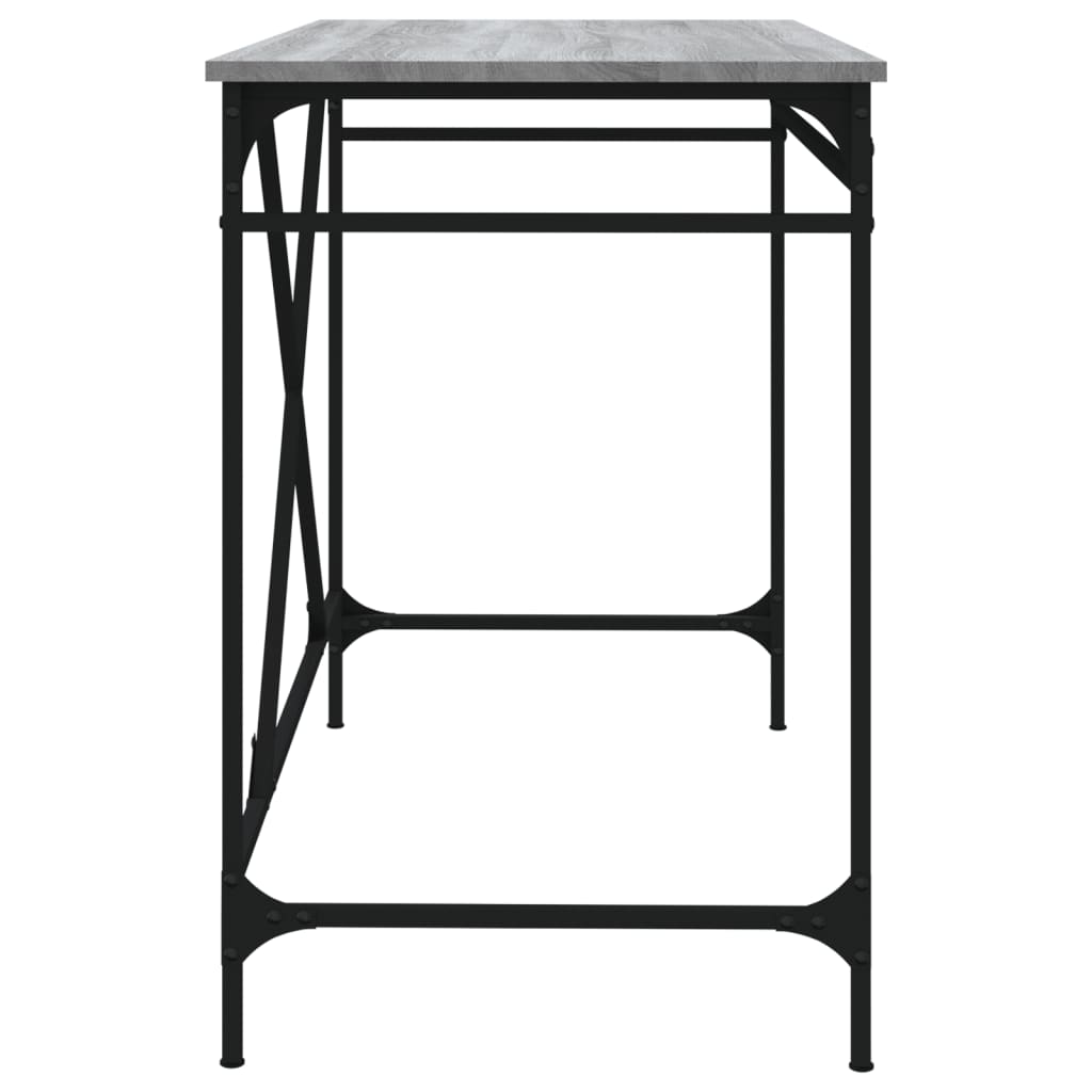 Bureau sonoma gris 100x50x75 cm bois d'ingénierie et fer Bureaux vidaXL