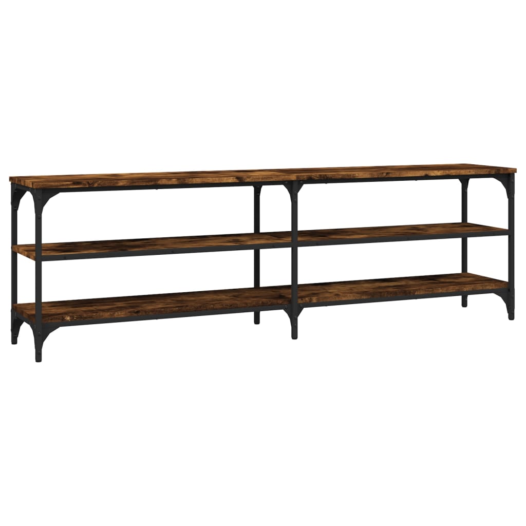 Meuble TV chêne fumé 160x30x50 cm bois d'ingénierie - XIOS