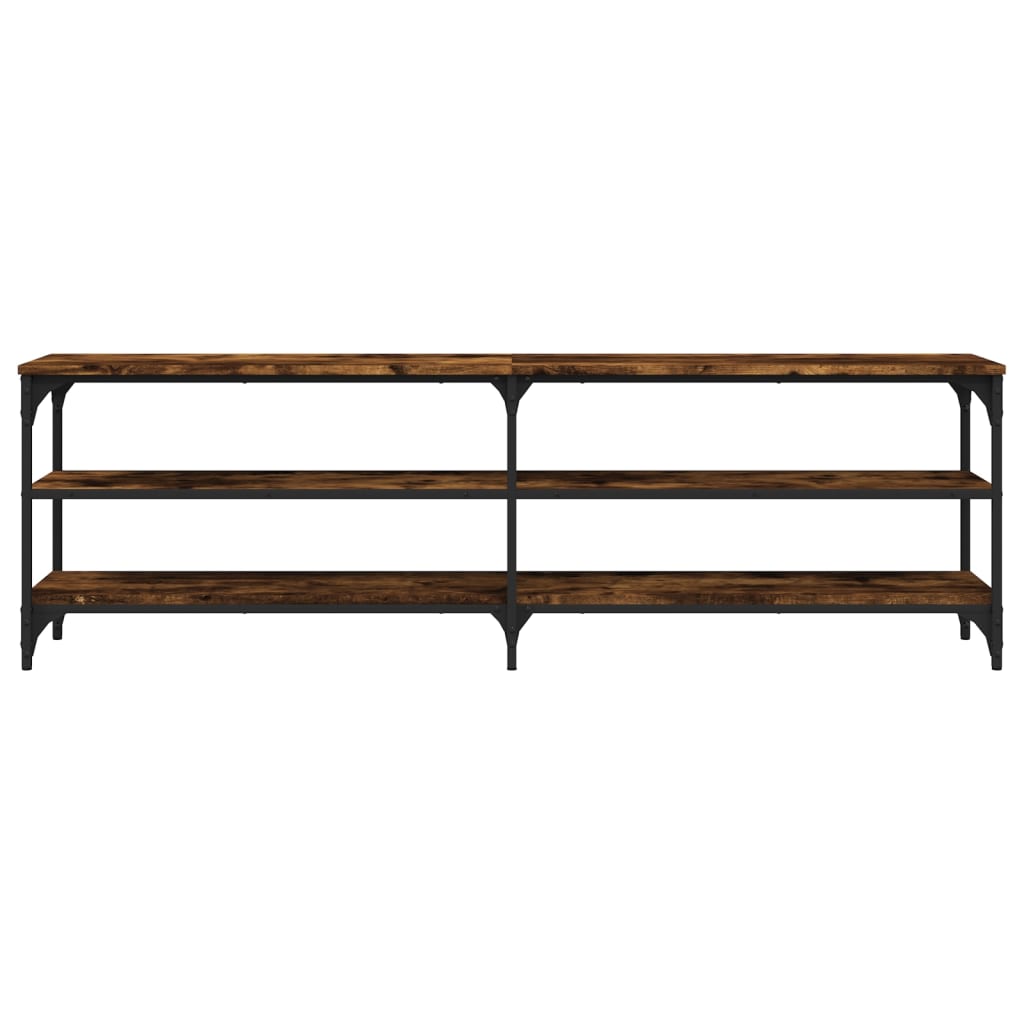 Meuble TV chêne fumé 160x30x50 cm bois d'ingénierie - XIOS