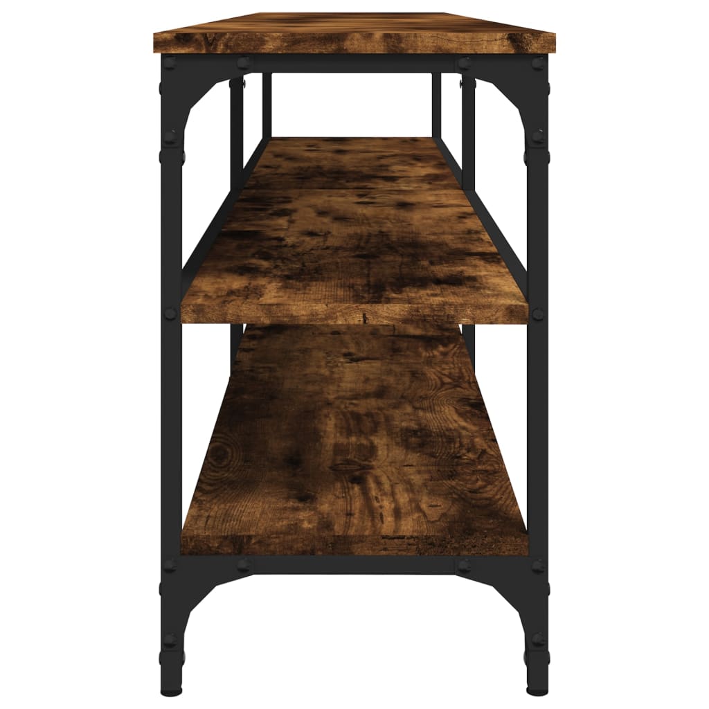 Meuble TV chêne fumé 160x30x50 cm bois d'ingénierie - XIOS