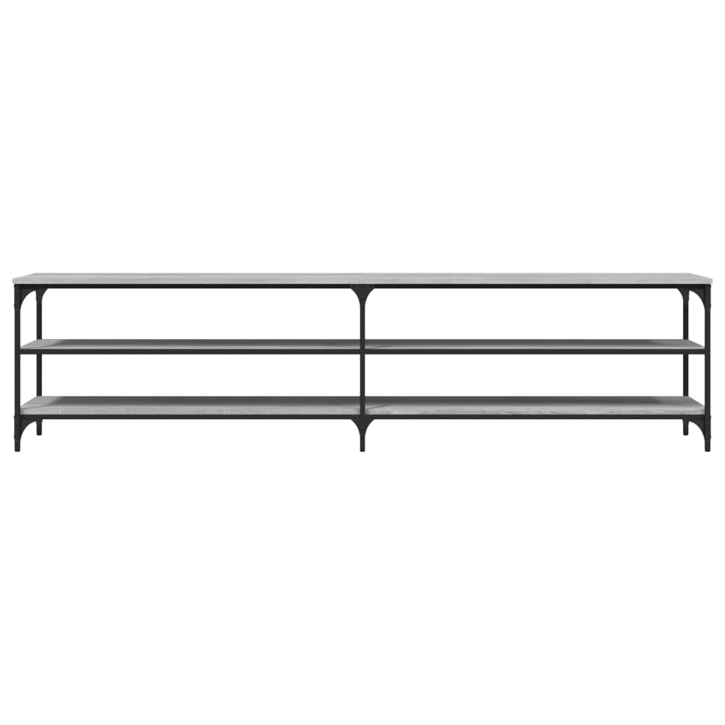 Meuble TV sonoma gris 200x30x50 cm bois d'ingénierie et métal - XIOS