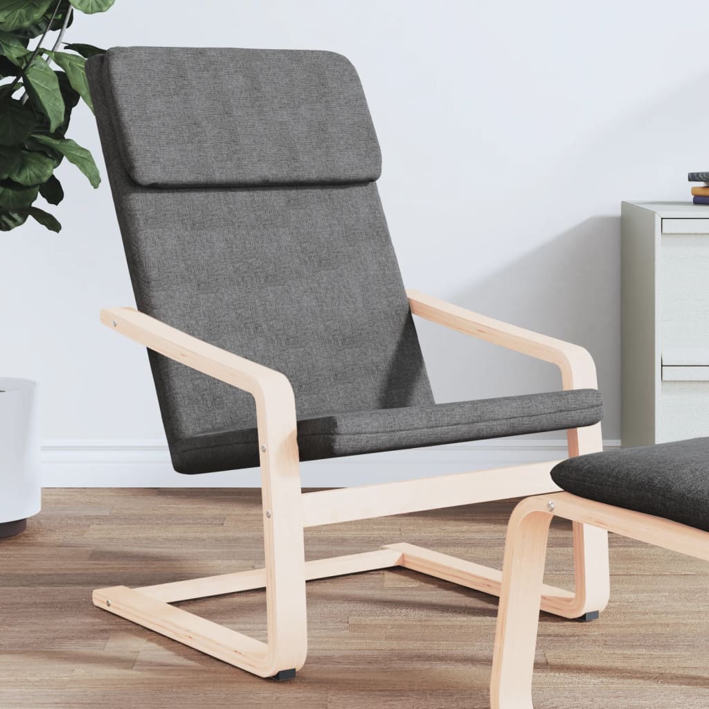Chaise de relaxation Gris foncé Tissu - XIOS