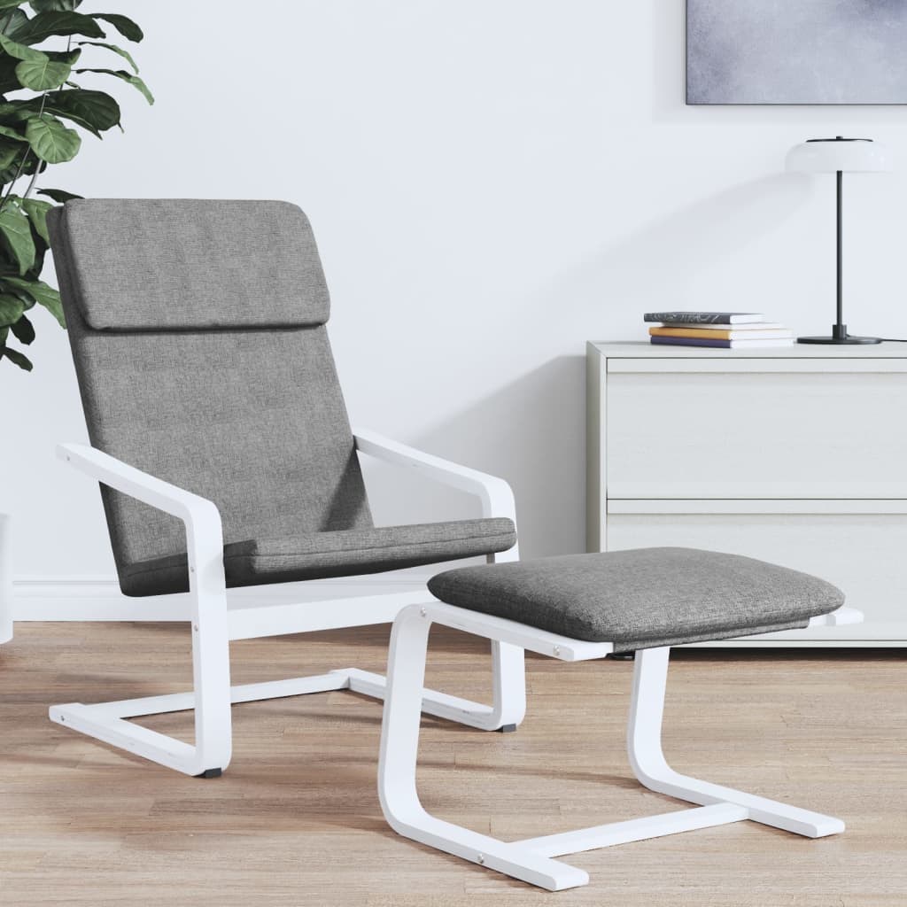 Chaise de relaxation Gris foncé Tissu - XIOS