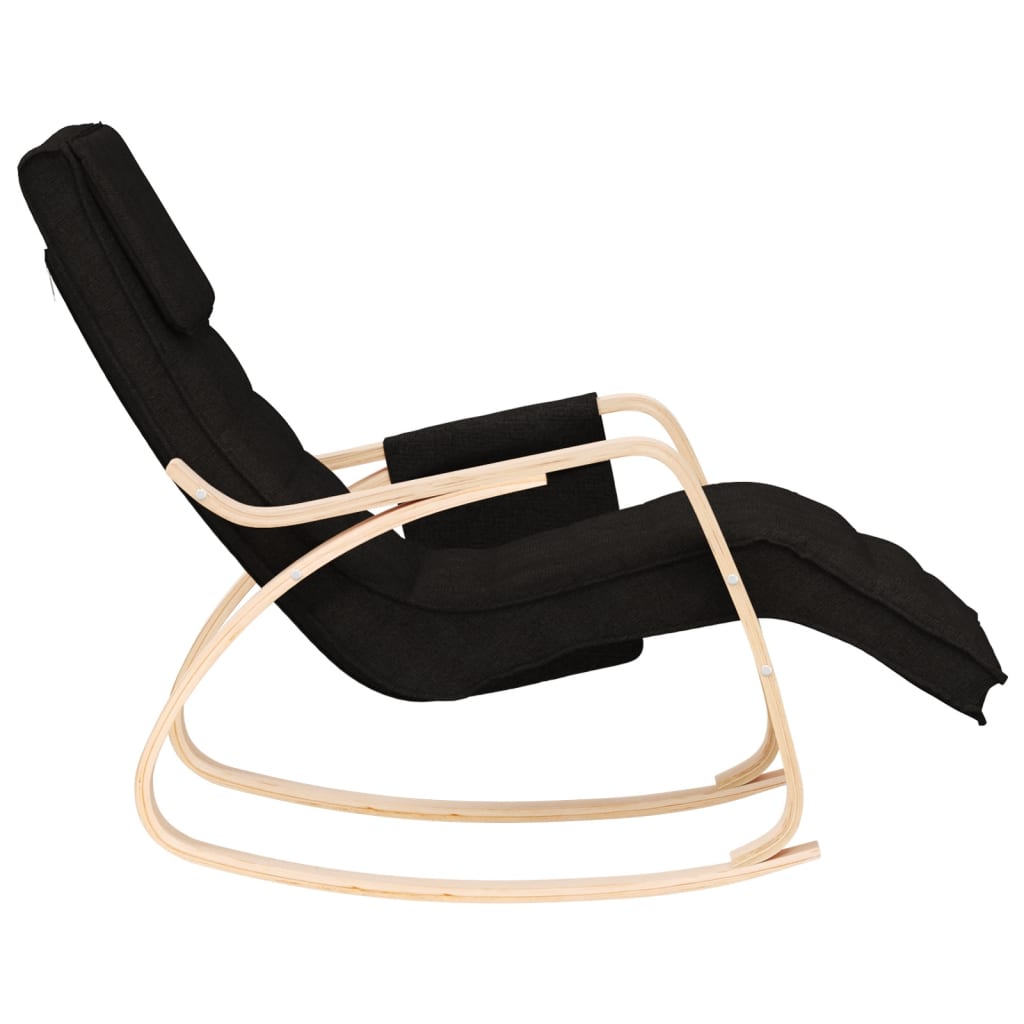 Chaise à bascule Noir Tissu - XIOS