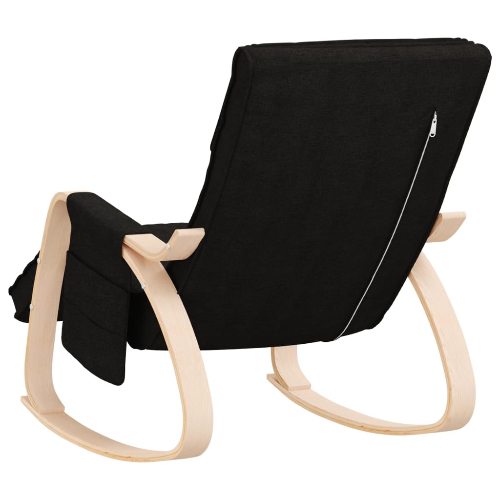 Chaise à bascule Noir Tissu - XIOS